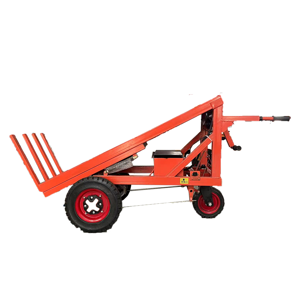 Electric brick-pulling truck for construction sites