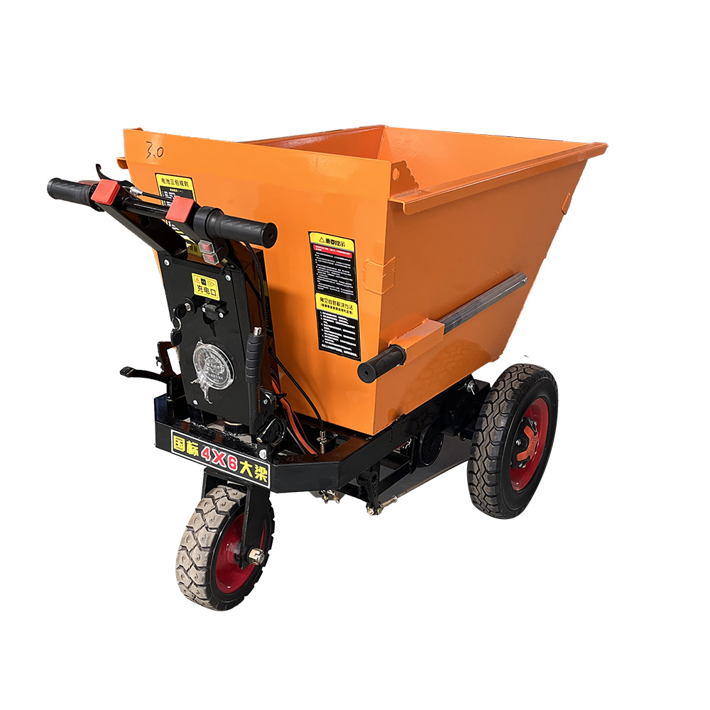 Electric push double dump truck