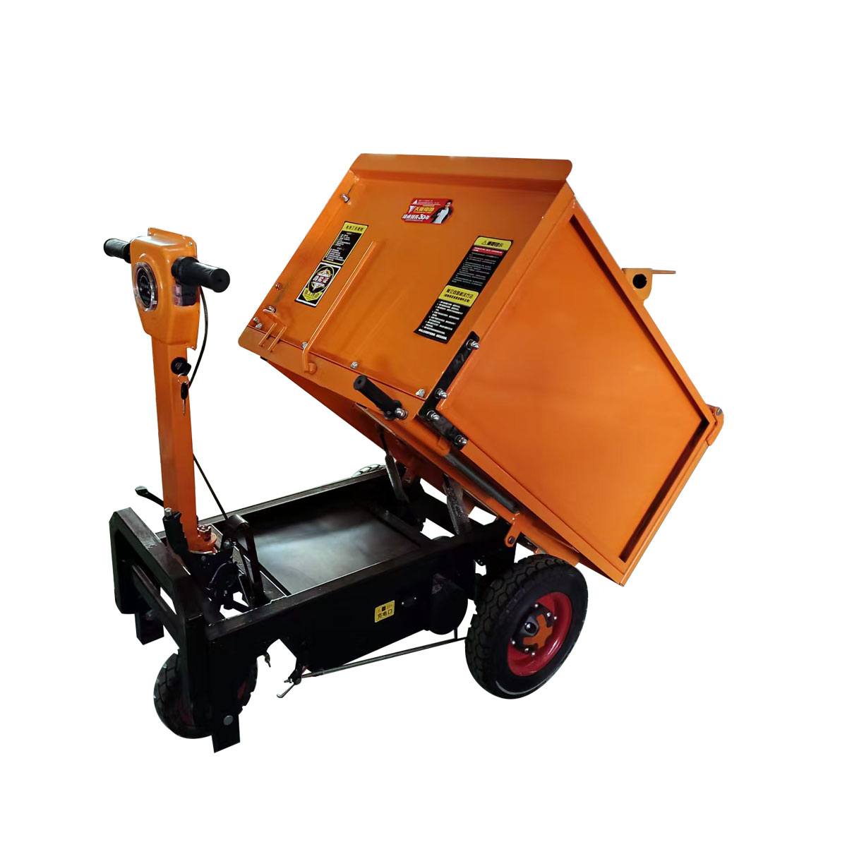 Construction site dump truck