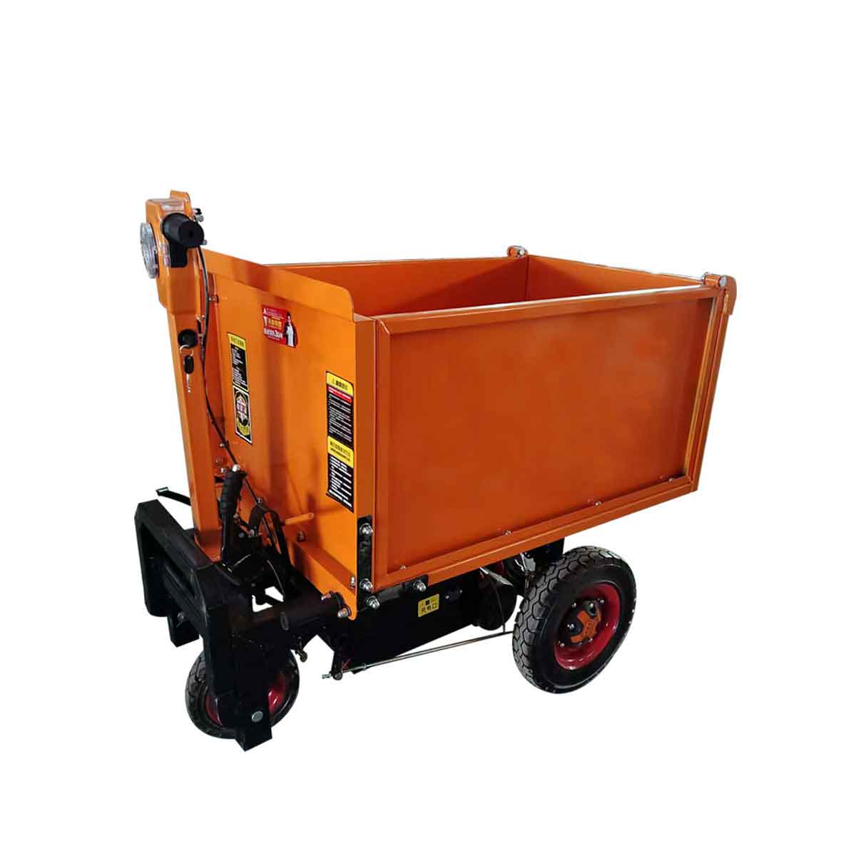 Construction site dump truck