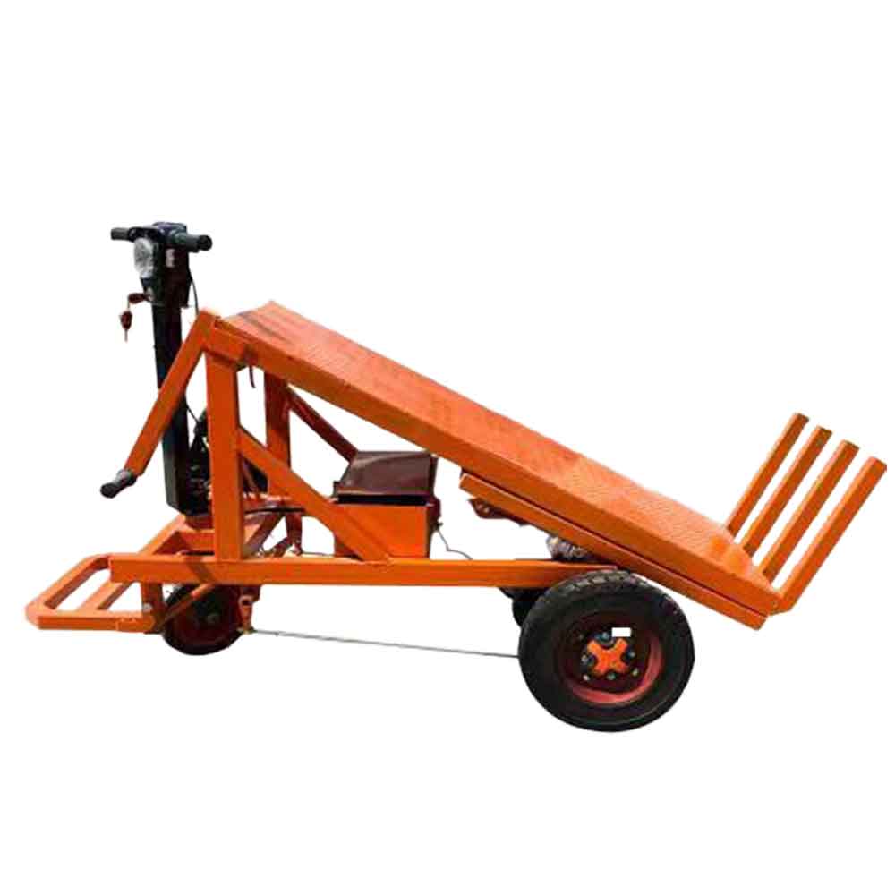 Three-wheeled brick-pulling cart for the station frame
