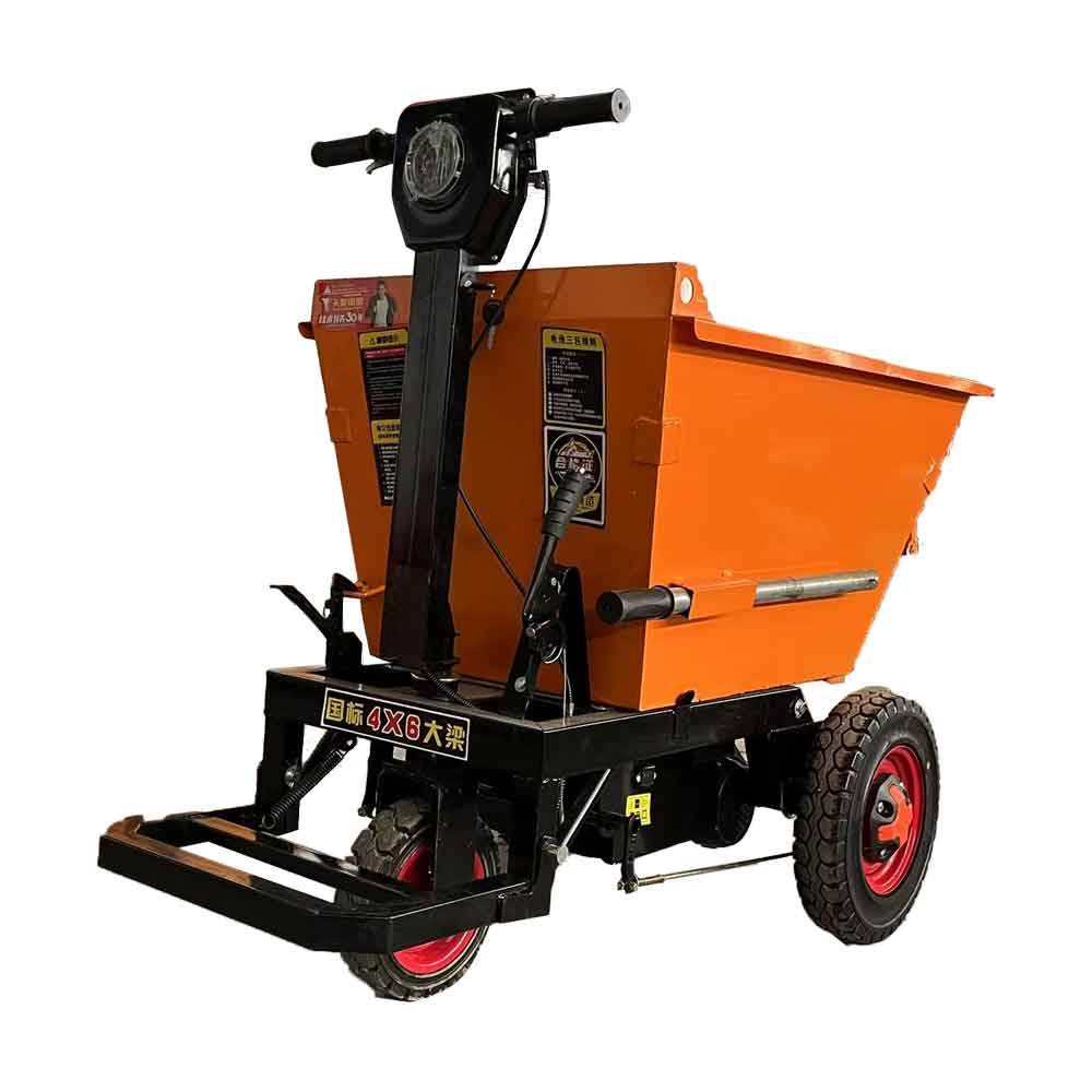 Electric tricycle stand secondary dump bucket